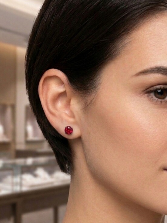 Claire's Jewelry - Elegant Red Stud Earrings